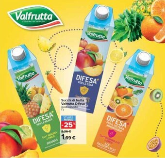 Carrefour Succhi di frutta Valfrutta Difesa gusti assortiti 1 l offerta