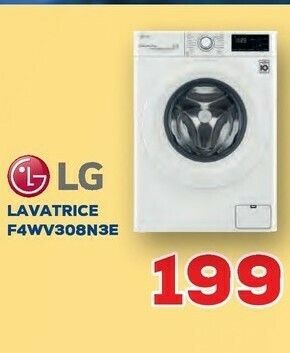 Euronics LG F4WV308N3E Lavatrice Intelligente AIDD 8kg 1400 Giri/min Carica Frontale Classe C offerta