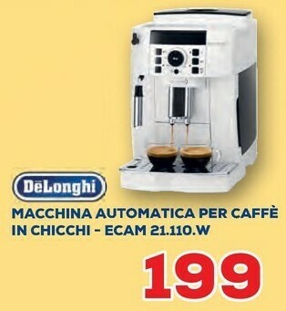 Euronics De Longhi Macchina Automatica Per Caffe In Chicchi ECAM 21.110.W offerta