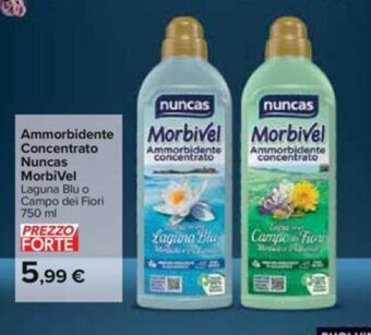Carrefour Ammorbidente concentrato Nuncas MorbiVel 750 ml offerta