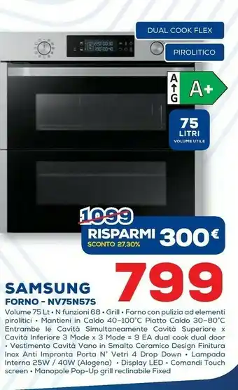 Euronics Samsung Forno NV75N57S offerta