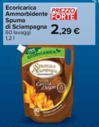 Carrefour Ecoricarica Ammorbidente Spuma di Sciampagna 60 lavaggi 1,2 l offerta