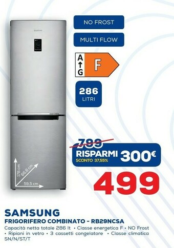 Euronics Samsung Frigorifero Combinato RB29NCSA offerta