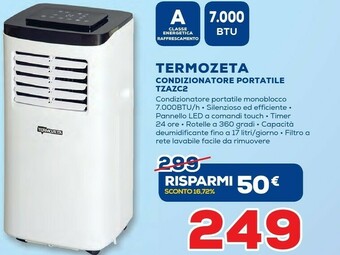 Euronics Termozeta Condizionatore Portatile TZAZC2 offerta