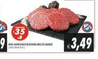 Iperfamily Mini Hamburger Di Bovino Adulto Danese offerta