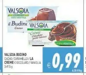 Valsoia Il Budino Caramello 100% Vegetale