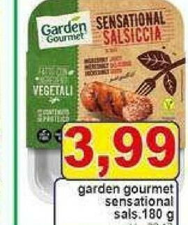 Gros Garden Gourmet - Sensational Salsiccia 180 G(ml) offerta