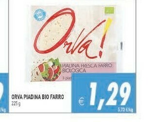 Gros Orva - Piadina Farro Biologica 225 G(ml) offerta