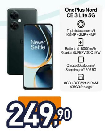 Unieuro OnePlus Nord CE 3 Lite 5G offerta