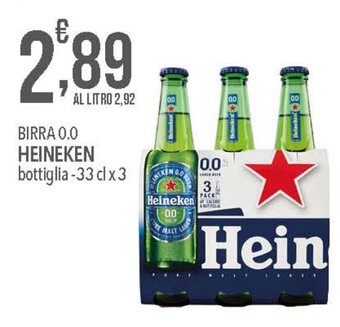 Iper Nonna Isa BIRRA 0.0 HEINEKEN bottiglia -33 cl x 3 offerta