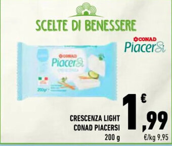 Conad CRESCENZA LIGHT CONAD PIACERSI 200 g offerta