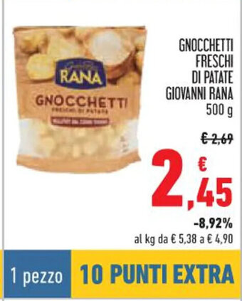 Conad GNOCCHETTI FRESCHI DI PATATE GIOVANNI RANA 500 g offerta