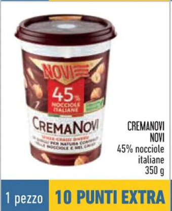 Conad CREMANOVI NOVI 45% nocciole italiane 350 g offerta