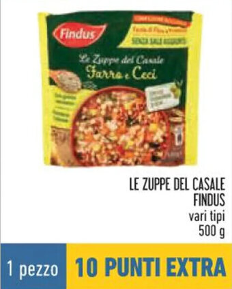 Conad LE ZUPPE DEL CASALE FINDUS vari tipi 500 g offerta