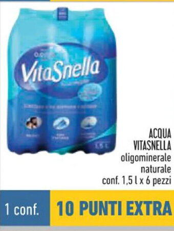 Conad ACQUA VITASNELLA oligominerale naturale conf. 1,5 l x 6 pezzi offerta