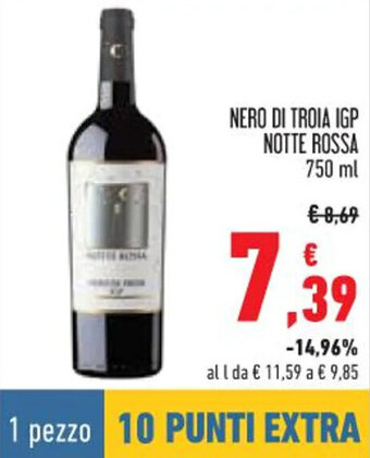 Conad NERO DI TROIA IGP NOTTE ROSSA 750 ml offerta