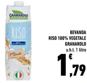 Conad BEVANDA RISO 100% VEGETALE GRANAROLO u.h.t. 1 litro offerta