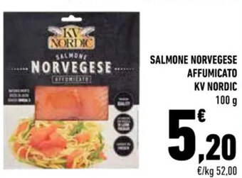 Conad SALMONE NORVEGESE AFFUMICATO KV NORDIC 100 g offerta