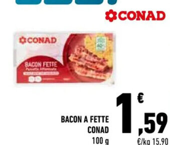 Conad BACON A FETTE CONAD 100 g offerta