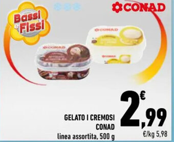 Conad GELATO I CREMOSI CONAD, 500 g offerta