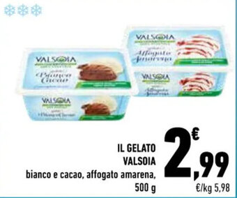 Conad IL GELATO VALSOIA bianco e cacao 500 G offerta
