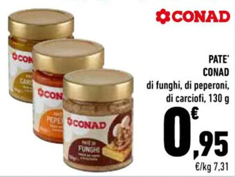 Conad PATE' CONAD di funghi 130 g offerta