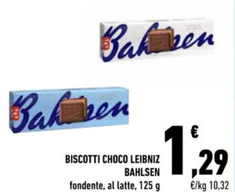 Conad BISCOTTI CHOCO LEIBNIZ BAHLSEN fondente, al latte, 125 g offerta