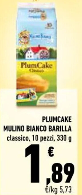 Conad PLUMCAKE MULINO BIANCO BARILLA classico, 10 pezzi, 330 g offerta