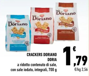 Conad CRACKERS DORIANO DORIA integrali, 700 g offerta