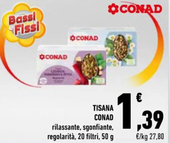 Conad TISANA CONAD regolarità, 20 filtri, 50 g offerta