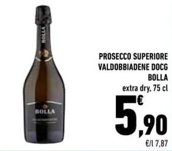 Conad PROSECCO SUPERIORE VALDOBBIADENE DOCG BOLLA extra dry, 75 cl offerta