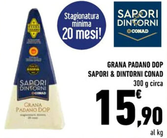 Conad GRANA PADANO DOP SAPORI & DINTORNI CONAD 300 g circa offerta