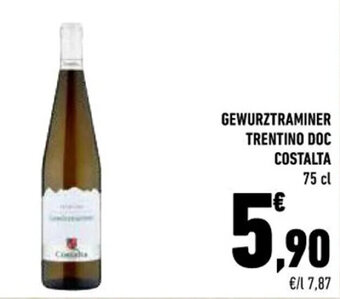 Conad GEWURZTRAMINER TRENTINO DOC COSTALTA 75 cl offerta