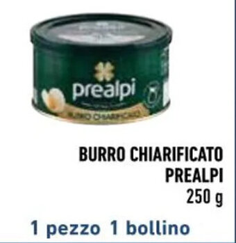 Conad BURRO CHIARIFICATO PREALPI 250 g offerta