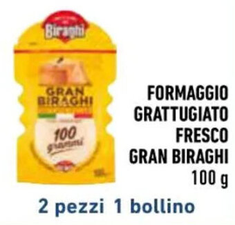 Conad FORMAGGIO GRATTUGIATO FRESCO GRAN BIRAGHI 100 g offerta