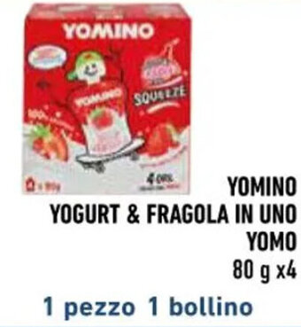 Conad YOMINO YOGURT & FRAGOLA IN UNO YOMO 80 g x4 offerta