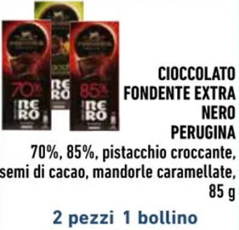 Conad CIOCCOLATO FONDENTE EXTRA NERO PERUGINA 85 g offerta