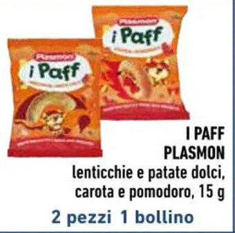 Conad I PAFF PLASMON carota e pomodoro, 15 g offerta