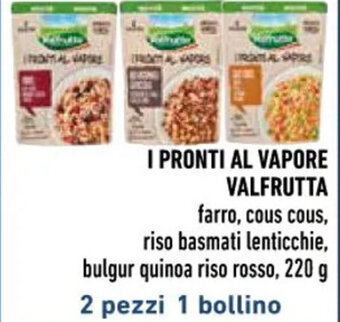 Conad I PRONTI AL VAPORE VALFRUTTA farro 220 G offerta