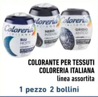 COLORANTE PER TESSUTI COLORERIA ITALIANA