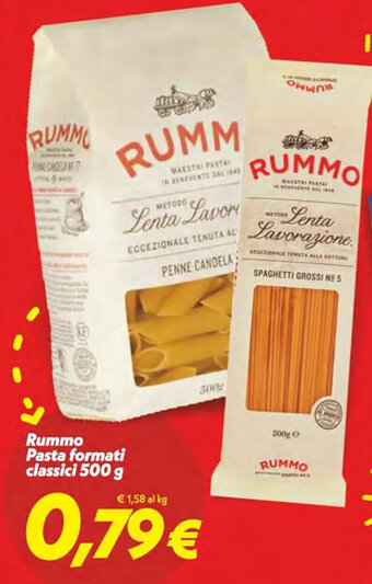 Iper Super Conveniente Rummo Pasta formati classici 500 g offerta