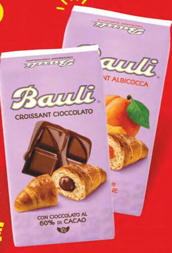 Iper Super Conveniente Bauli Croissant farciti ciliegia/cioccolato/ crema pasticcera/ albicocca 300 g offerta