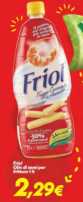 Iper Super Conveniente Friol Olio di semi per frittura 1 It offerta
