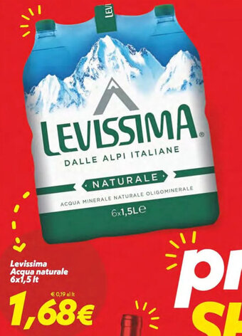 Iper Super Conveniente Levissima Acqua naturale 6x1,5 It offerta