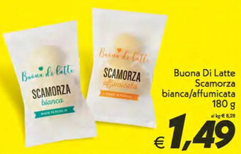 Iper Super Conveniente Buona Di Latte Scamorza bianca/affumicata 180 g offerta