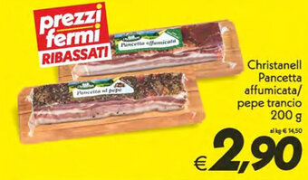 Iper Super Conveniente Christanell Pancetta affumicata/ pepe trancio 200 g offerta