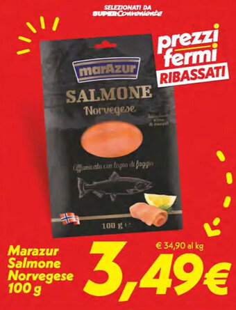 Iper Super Conveniente Marazur Salmone Norvegese 100 g offerta