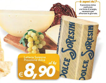 Iper Super Conveniente Latteria Soresina Provolone dolce offerta