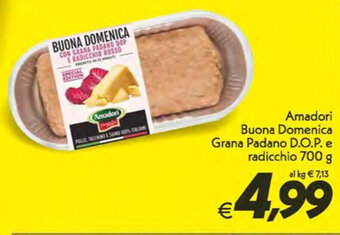 Iper Super Conveniente Amadori Buona Domenica Grana Padano D.O.P.e radicchio 700 g offerta