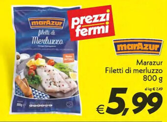 Iper Super Conveniente Marazur Filetti di merluzzo 800 g offerta